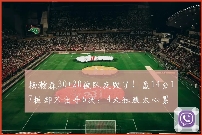 杨瀚森30+20被队友毁了！轰14分17板却只出手6次，4大独狼太心累